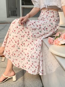 DAZY Váy nữ Dây kéo Họa tiết hoa Boho - Hồng - Xem 8