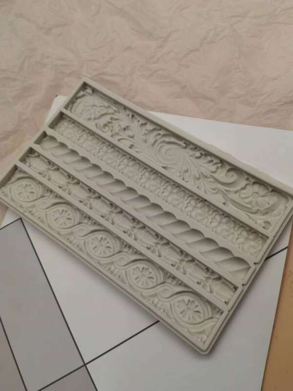 1pc Embossed DIY Silicone Mold, Light Grey Vintage Fondant Mold For DIY
