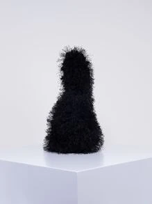 毛絨、柔軟、毛絨簡約蓬鬆挎包適合女孩、女士、大學生、菜鳥和白領上班、辦公室、通勤、秋冬、暖冬、戶外、派對、舞會、婚禮 - 黑色 - 查看 2