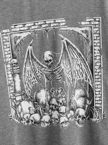 IamYouth Goth 2 In 1 Skull Graphic Tee - Grey - View 3