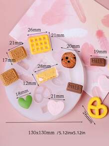 1 件心形设计 DIY 硅胶模具，多功能糖果模具，适用于 DIY 工艺品 - 無色 - 查看 2