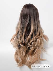 Long Curly Synthetic Wig - Multicolor - View 2