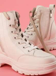 1對漸層鞋帶滌綸運動鞋可愛配件 - 卡其色 - 查看 8