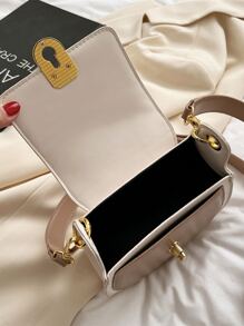 Bolso sillín mini de dos tonos con solapa - Multicolor - Ver 8