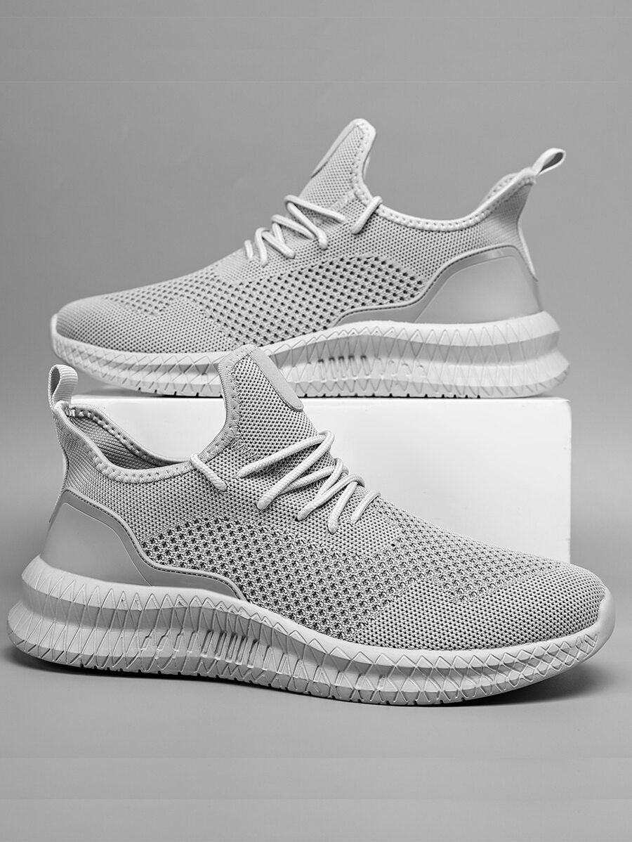 2025 New Solid Color Men's Breathable Mesh Lightweight Sports Shoes, Running Shoes, Breathable And Wear-Resistant Anti-Slip