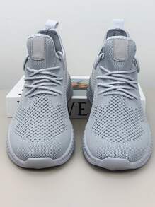 2025 New Solid Color Men's Breathable Mesh Lightweight Sports Shoes, Running Shoes, Breathable And Wear-Resistant Anti-Slip