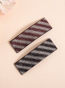 2 piezas Horquilla con diseño de diamante de imitación - Multicolor - Ver 1