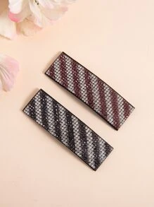 2 piezas Horquilla con diseño de diamante de imitación - Multicolor - Ver 3