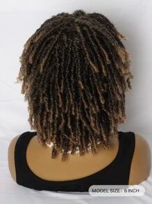 Tóc giả tổng hợp xoăn ngắn Afro có tóc mái - Nhiều màu - Xem 2