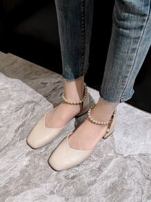 Mengshangli Giày cao gót Nữ - Màu be - Xem 4
