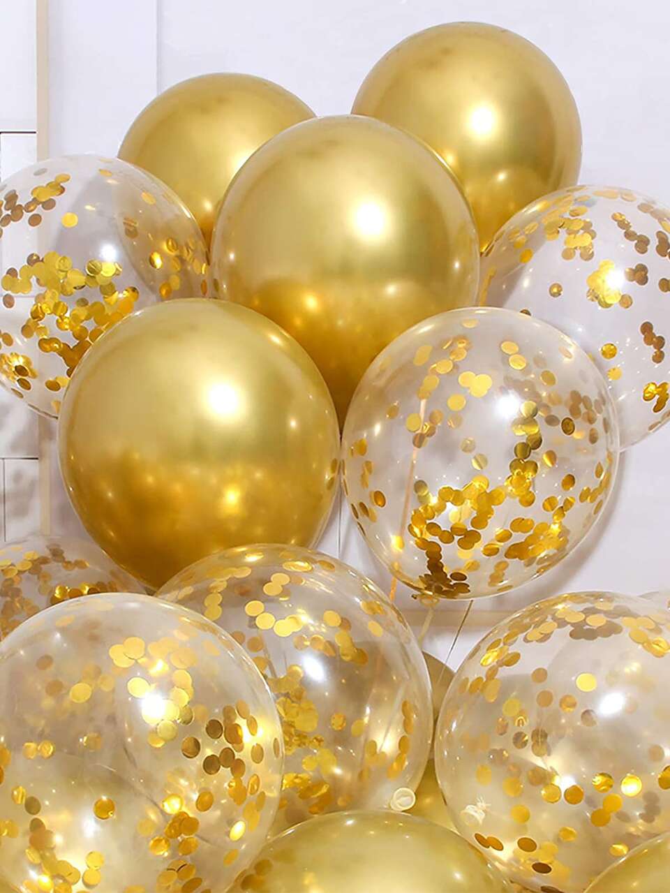 20pcs Gold Glitter Balloon Set, Party Decoration Balloons