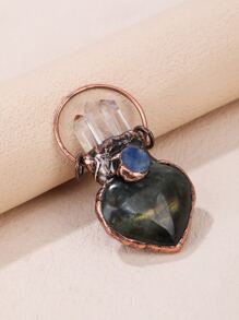 Mặt dây chuyền trái tim DIY - Nhiều màu - Xem 2