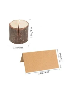 Wooden Card Holder, Desk Clip, Diy Desk Organizer, Memo Clip - Multicolor - View 5