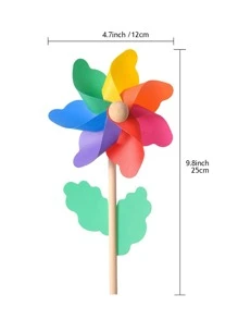 1入組風車設計花園裝飾物 - 彩色 - 查看 5