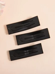 3pcs Rhinestone Letter Decor Hair Clip - Multicolor - View 2