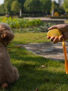 1pc Mango Shaped Plastic Pet Leash - Yellow - View 2
