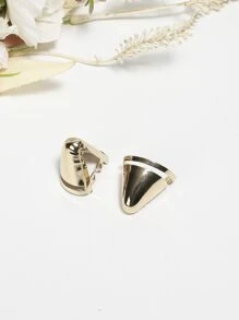 2pcs Women Copper Alloy Shoes Accessories, Cone Design Shoe Decoration For Pumps