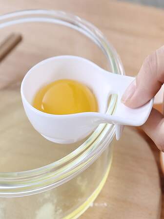 1pc ABS Egg Separator, White Egg Yolk White Separator Tool For Kitchen