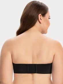 Plus Minimizer Bandeau Solid Strapless Bra