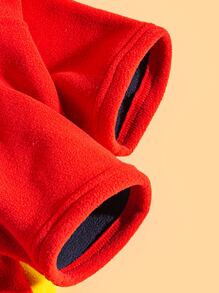 1入組卡通小熊貼布寵物外套 - 紅色 - 查看 7