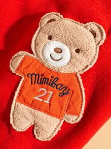 1入組卡通小熊貼布寵物外套 - 紅色 - 查看 9