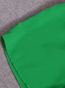 SHEIN Girls One Shoulder Romper - Green - View 3