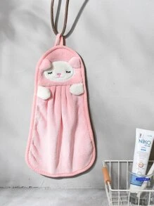 1pc Cartoon Hand Towel - Pink - View 4