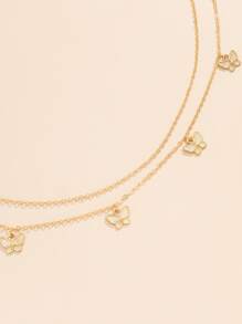 Butterfly Charm Chain Belt - Gold - View 4