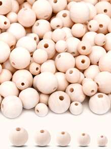300pcs DIY Wooden Bead - Apricot - View 1