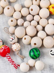 300pcs DIY Wooden Bead - Apricot - View 2