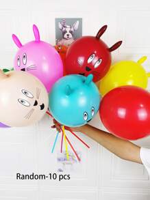 بالون أرنب لون عشوائي - 10 قطع - متعدد الألوان - مشاهدة 2