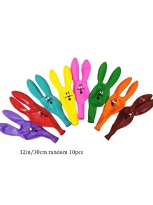 بالون أرنب لون عشوائي - 10 قطع - متعدد الألوان - مشاهدة 4