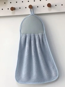 1 pieza Toalla de mano de dibujos animados, toalla de mano de franela suave linda para niños de vuelta al colegio - Celeste - Ver 8