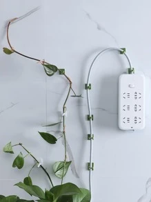 10 cái Ngẫu nhiên Thực vật Leo lên Tường Kẹp Cố định - màu xanh lá - Xem 1