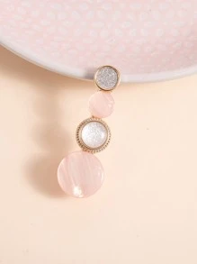 圓形裝飾鴨嘴夾 - 淺粉色 - 查看 3