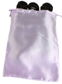 1pc Satin Wig Storage Bag - Mauve Purple - View 3