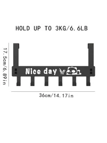 Móc treo tường đồ họa khẩu hiệu 1pc - màu đen - Xem 5