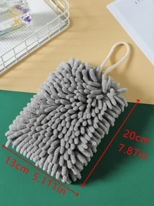 Solid Color Chenille Washcloth - Grey - View 2