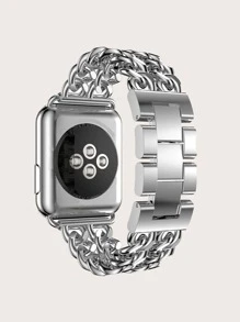 Double Chain Style Apple Watch Band - Silver - View 2