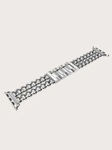 Double Chain Style Apple Watch Band - Silver - View 4