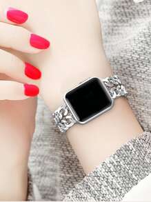 Double Chain Style Apple Watch Band - Silver - View 6