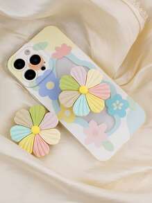 1pc Flower Design Stand-Out Phone Holder - Multicolor - View 6