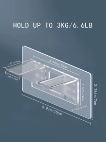 2pcs/pack Large Size Strong Support Hooks For Fixing Cabinet Board Anti-slip Layer Board Support Without Drilling - Clear - View 2