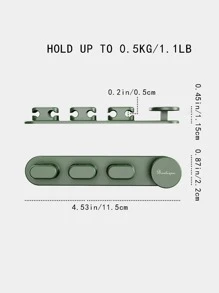 1入組TPR儲物架現代壁掛式家用數據線儲物架 - 墨綠色 - 查看 2