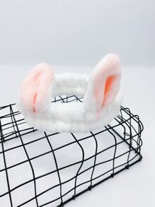 Rabbit Ear Decor Fluffy Hair Bandbathroom Decor Summer - White - View 2
