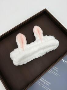 Rabbit Ear Decor Fluffy Hair Bandbathroom Decor Summer - White - View 4