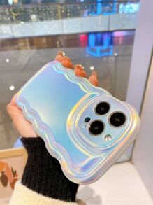 Vỏ điện thoại trong suốt có khung hình gợn sóng - Nhiều màu - Xem 4