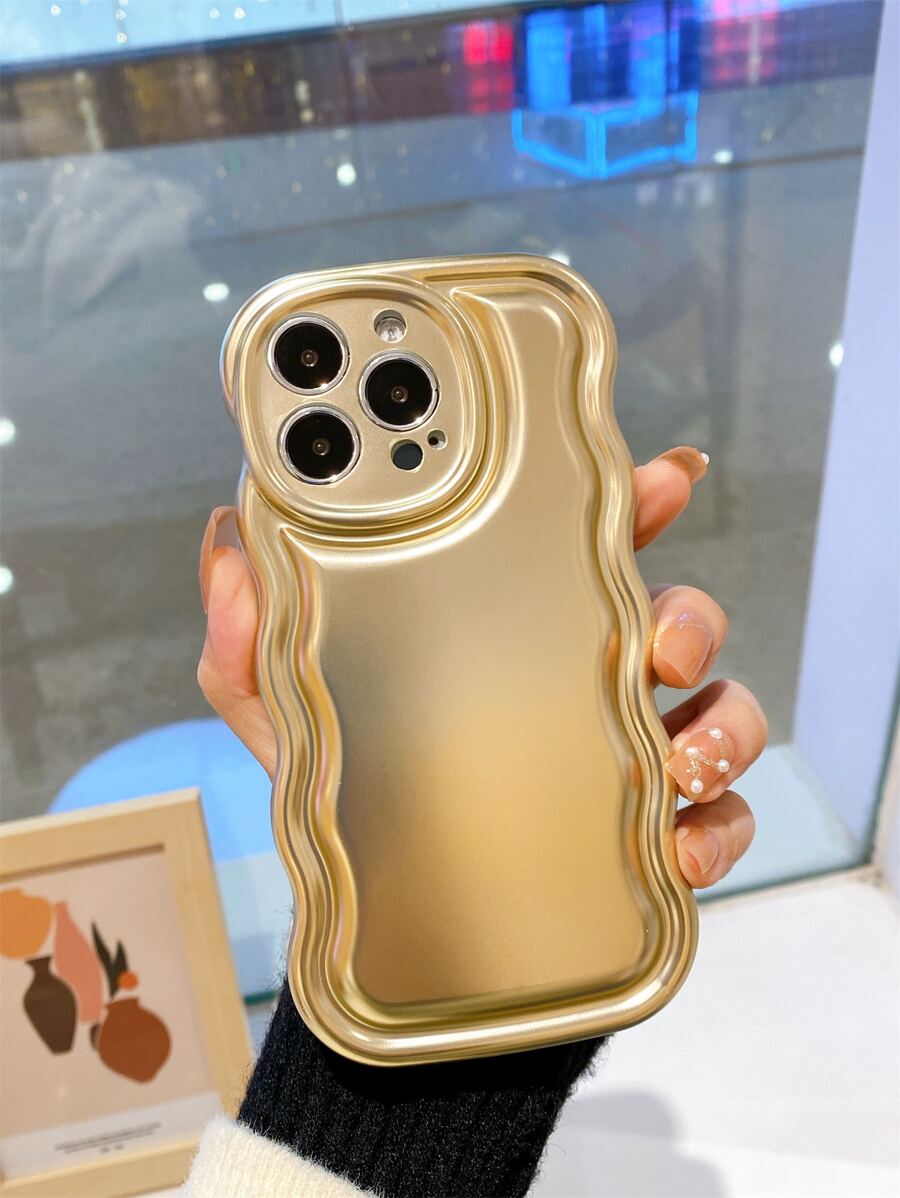 Vỏ điện thoại khung lượn sóng - Vàng - Xem 1