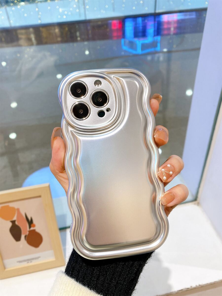Gestructureerd telefoonhoesje - Zilver - Bekijken 1