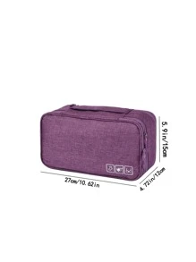 1 chiếc Túi đựng đồ du lịch nhiều lớp, Phong cách Boho - Màu tím - Xem 5
